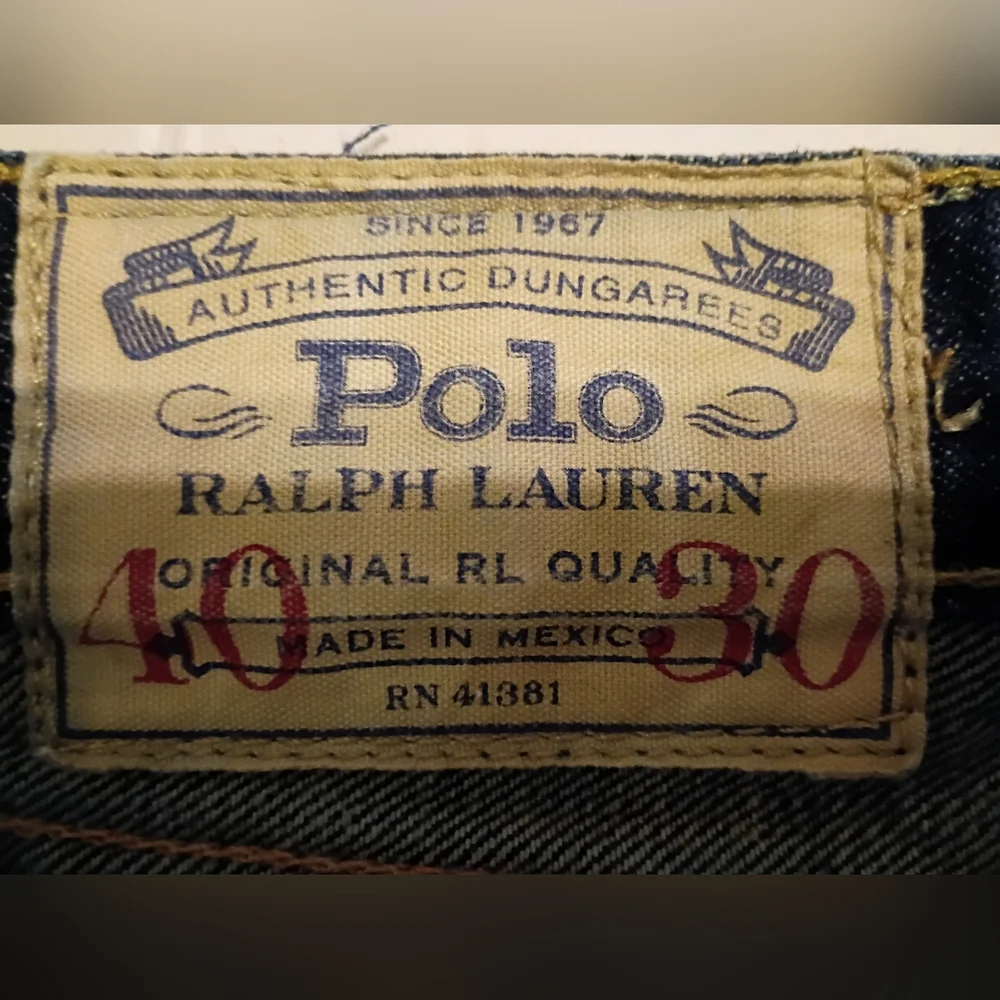 Polo by Ralph Lauren Men's‎ Dark Blue Straight Jeans Sz 40X30